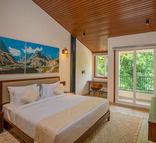 Well-furnished hotel room for travelers